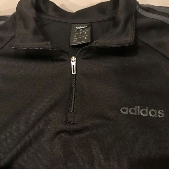 Adidas Climalite 2XL black quarter zip warm up track jacket - Picture 2 of 8